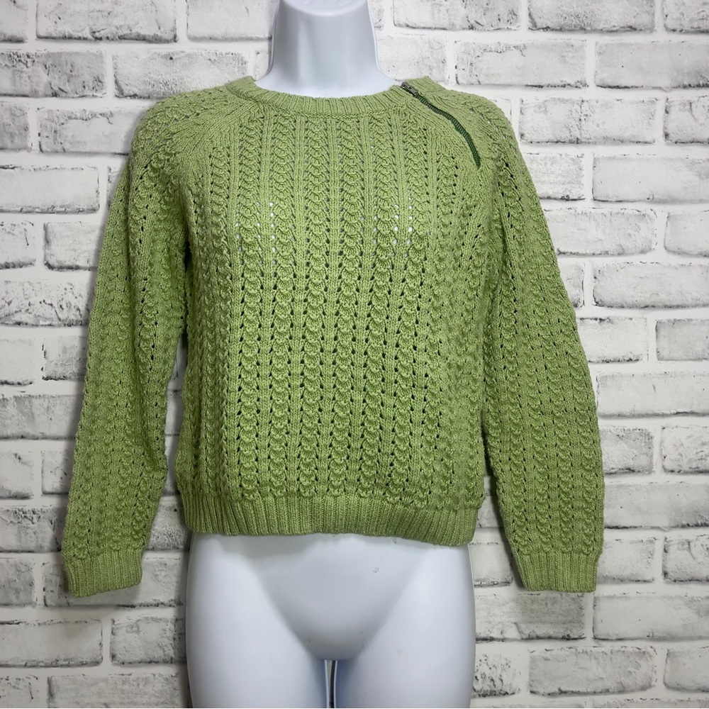 American Eagle Knitted Sweater Shoulder Zipper Medium